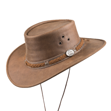 Chapeau cuir marron Townsville