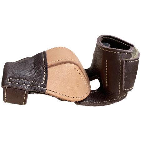 Skid boots cuir