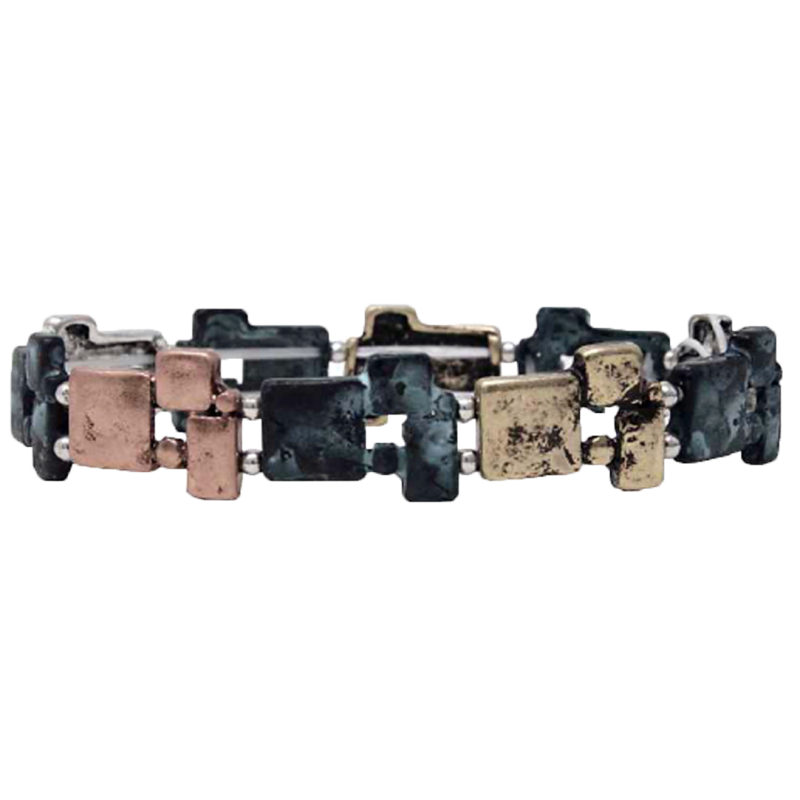 Bracelet métal géométrique