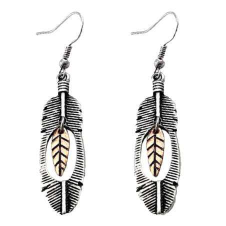 Boucles d'oreilles plumes