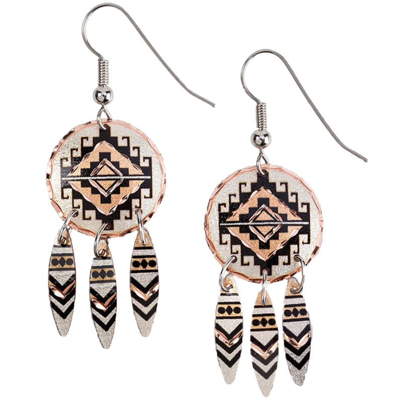 Boucles d'oreilles ethniques hypoallergéniques