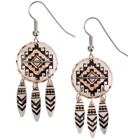 Boucles d'oreilles ethniques hypoallergéniques