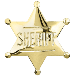 Etoile de sheriff dorée