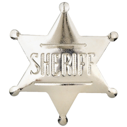 Étoile de sheriff argentée