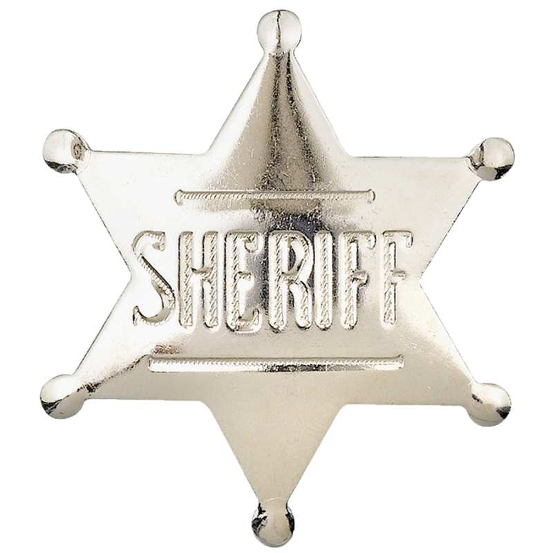 Étoile de sheriff argentée