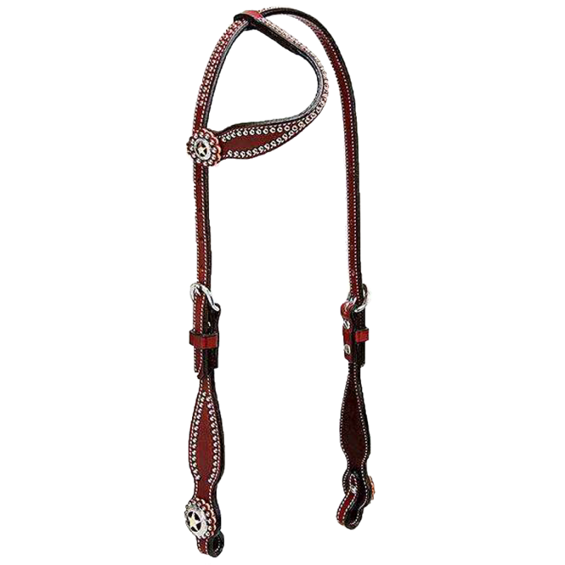 Bridon cuir 1 oreille Texas Star