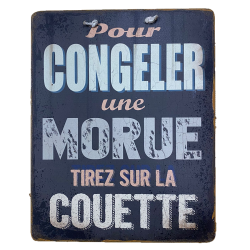 Plaque humoristique Couette