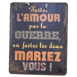 Plaque humoristique Guerre