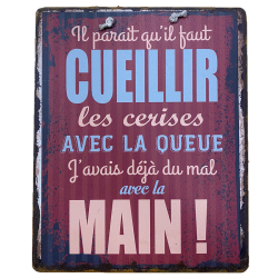 Plaque humoristique Cerises