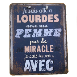Plaque humoristique Miracle