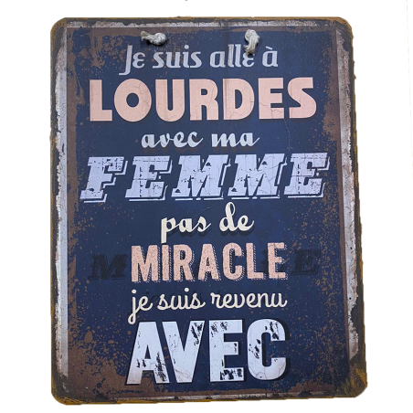 Plaque humoristique Miracle