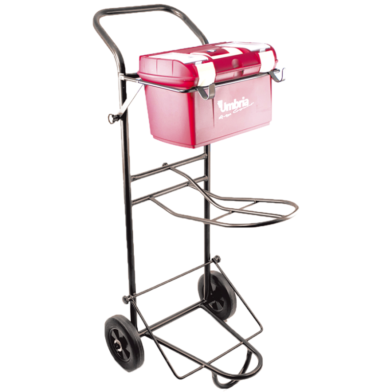 Chariot porte-selle métal à roulettes