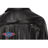 Blouson cuir à franges Liam
