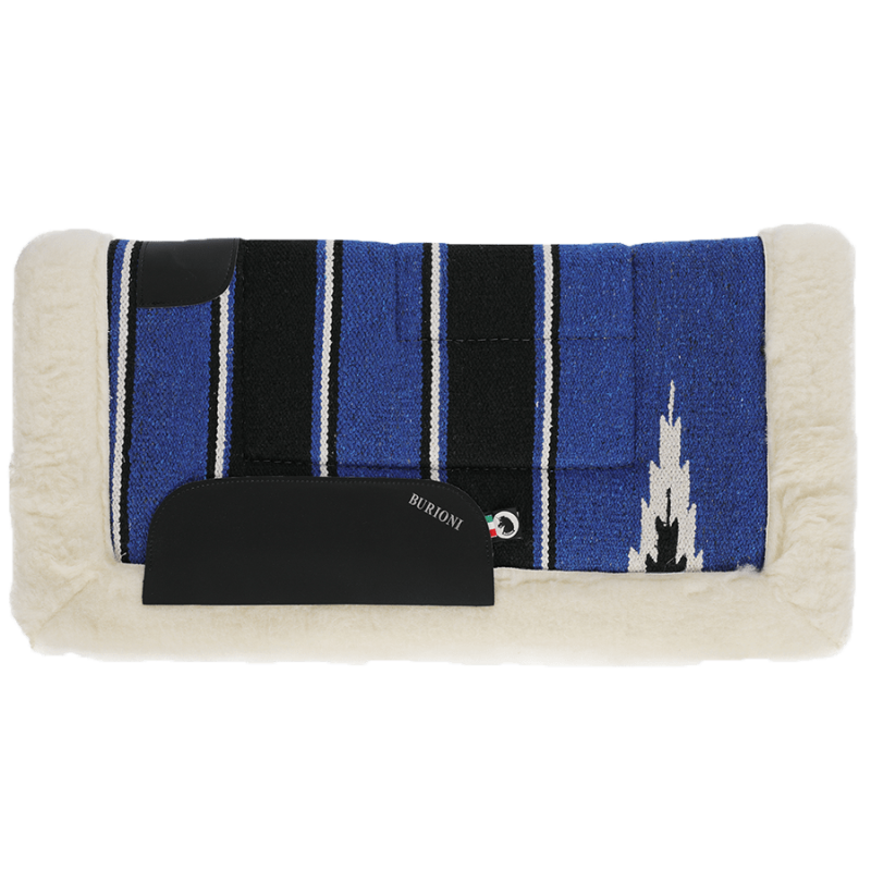 Tapis de selle western avec empiècements en cuir