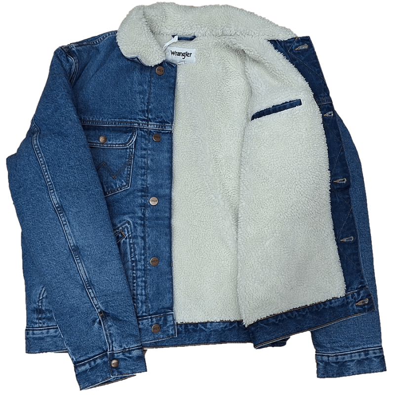 Veste jean fourrée hotsell