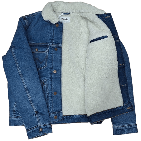 Veste en jean fourrée