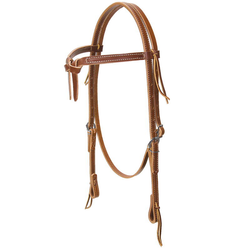 Bridon western cuir Deluxe Latigo Knotted