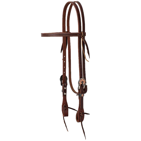 Bridon western cuir boucle soleil