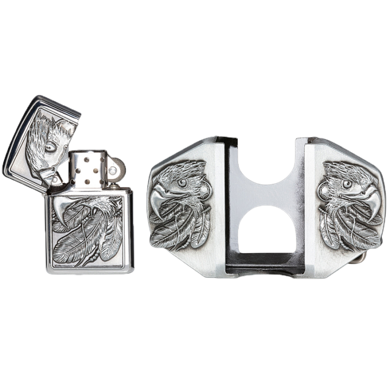 Boucle de ceinture avec zippo