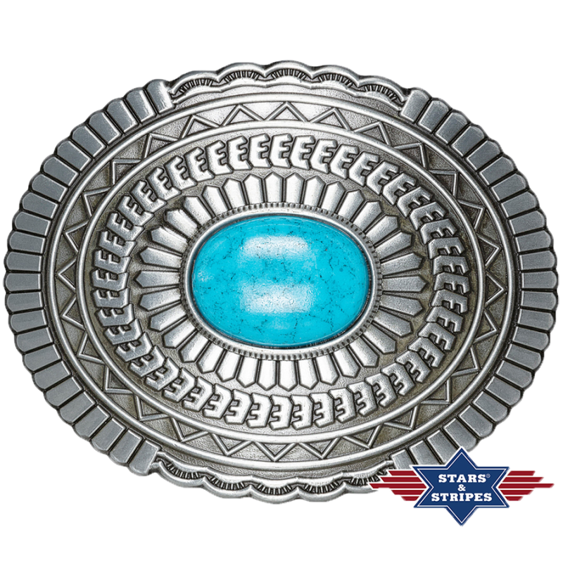 Boucle de ceinture turquoise