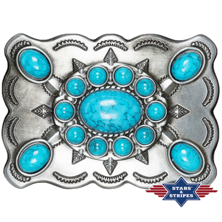 Boucle de ceinture turquoise