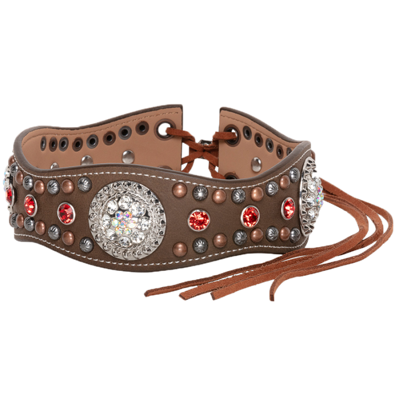 Tour de chapeau cuir et strass