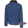 Veste fourrée en jean bleu Bullock