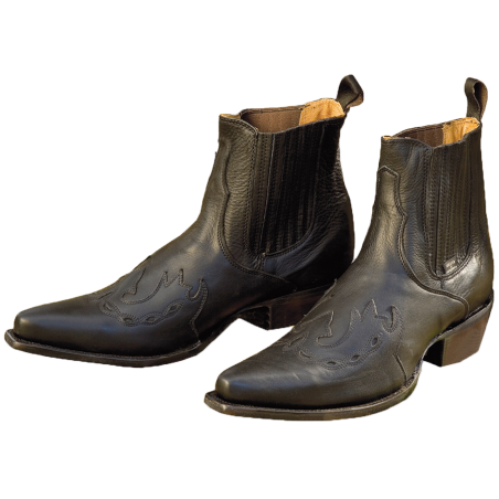 Boots cuir noir