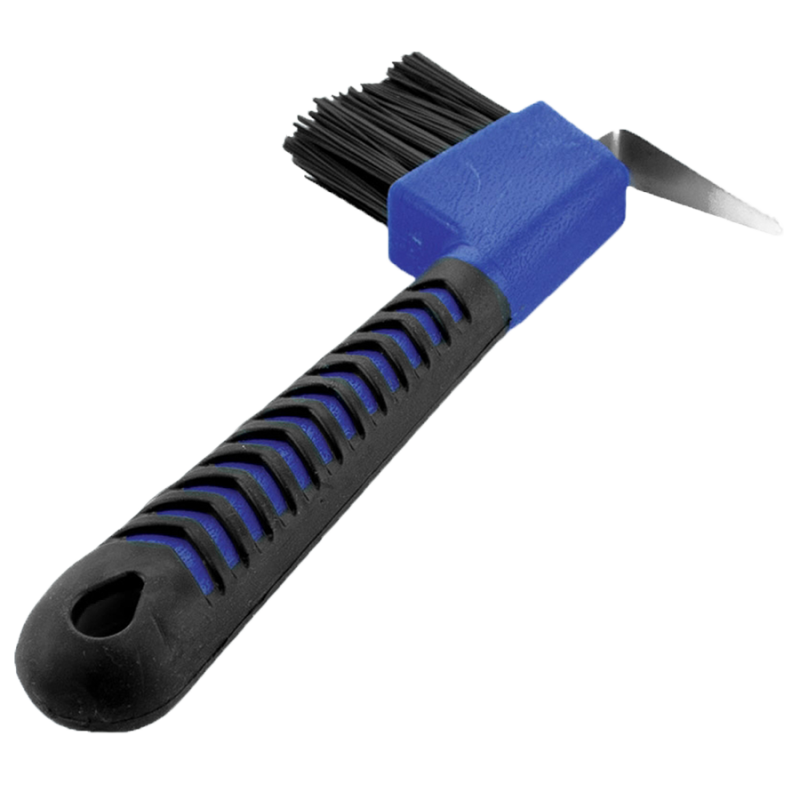 Cure-pied métallique, crochet et brosse