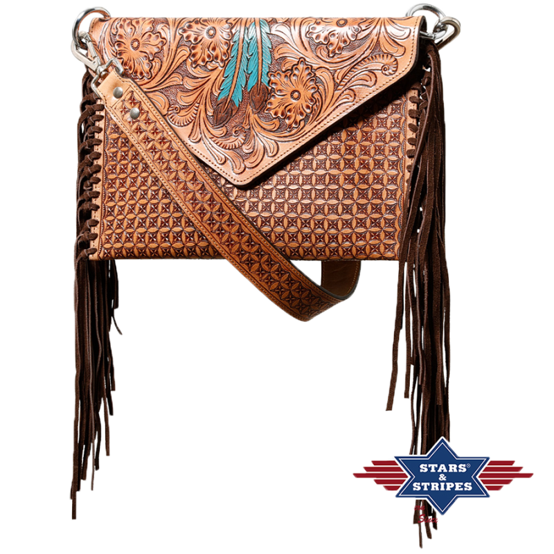 Sac à main cuir et franges Bag-09