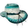 Chapeau Lin turquoise