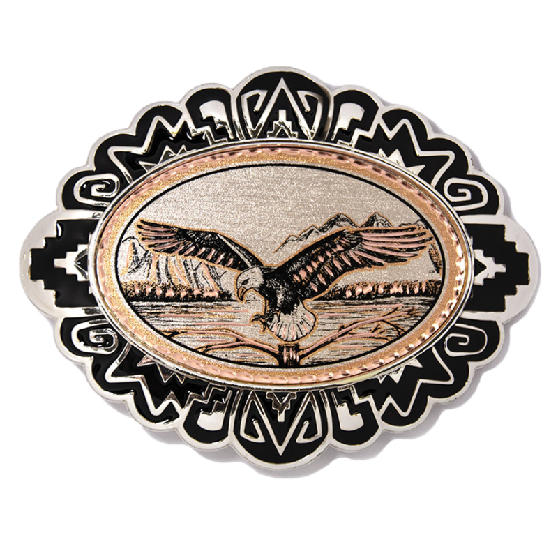 Boucle de ceinture cuivre Eagle