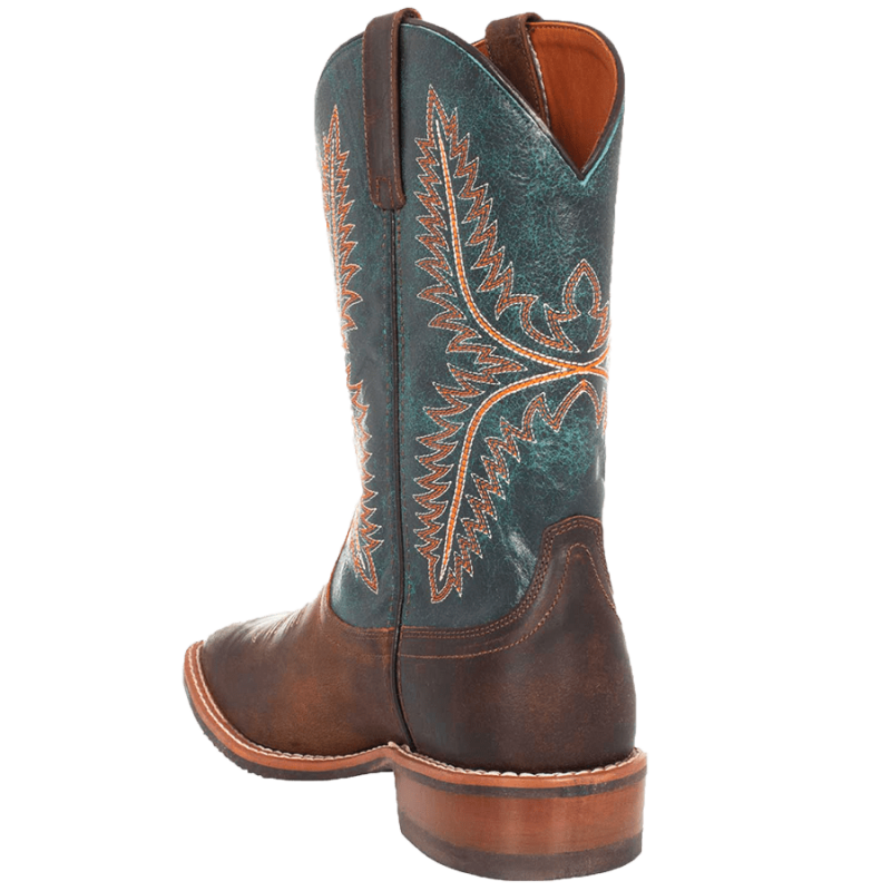 Bottes de travail western cuir bleu