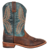 Bottes de travail western cuir bleu