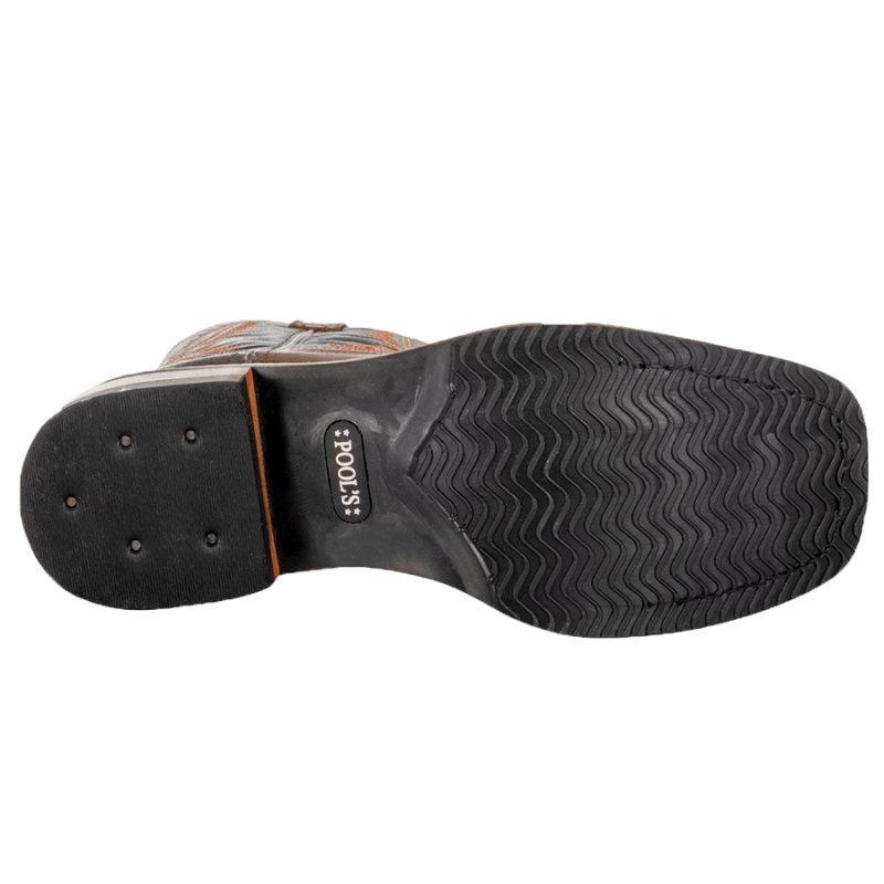 Bottes de travail western cuir bleu