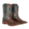 Bottes de travail western cuir bleu