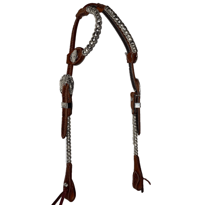 Bridon 2 oreilles perles argentées