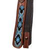 Bridon 2 oreilles perles bleu-noir