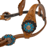 Bridon 2 oreilles perles turquoises