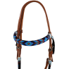 Bridon perles noir-bleu-vert