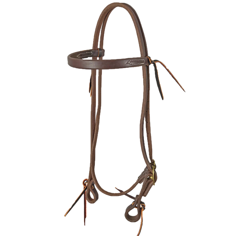 Bridon western cuir huilé