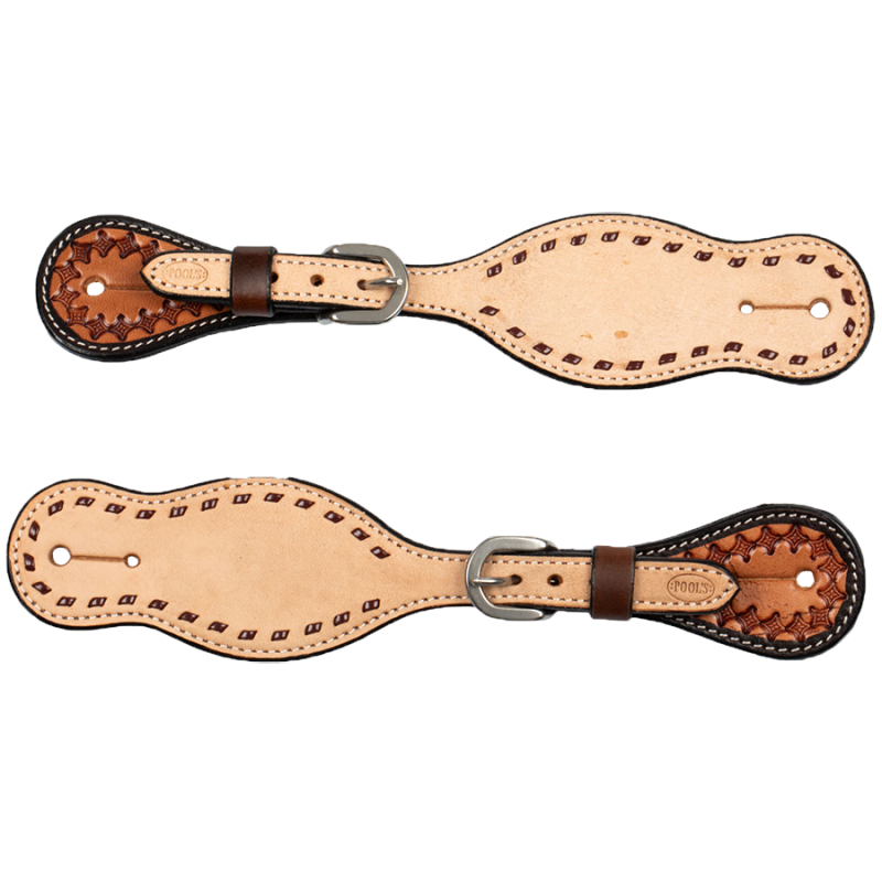 Lanières d'éperons western bicolores