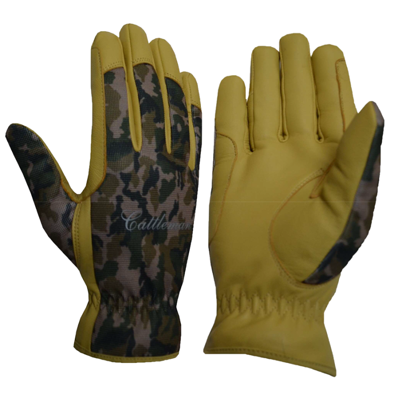 Gants de travail cuir camouflage