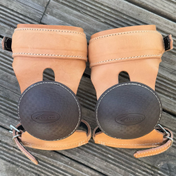 Skid boots cuir