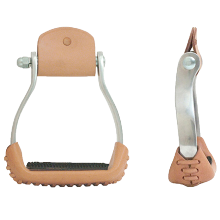 Etriers western barrel aluminium coloré