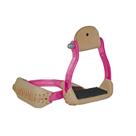 Etriers western barrel aluminium coloré