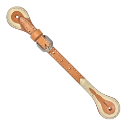 Lanières d'éperons western cuir et rawhide
