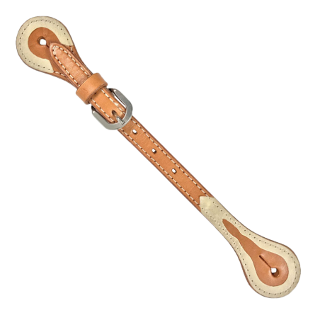 Lanières d'éperons western cuir et rawhide