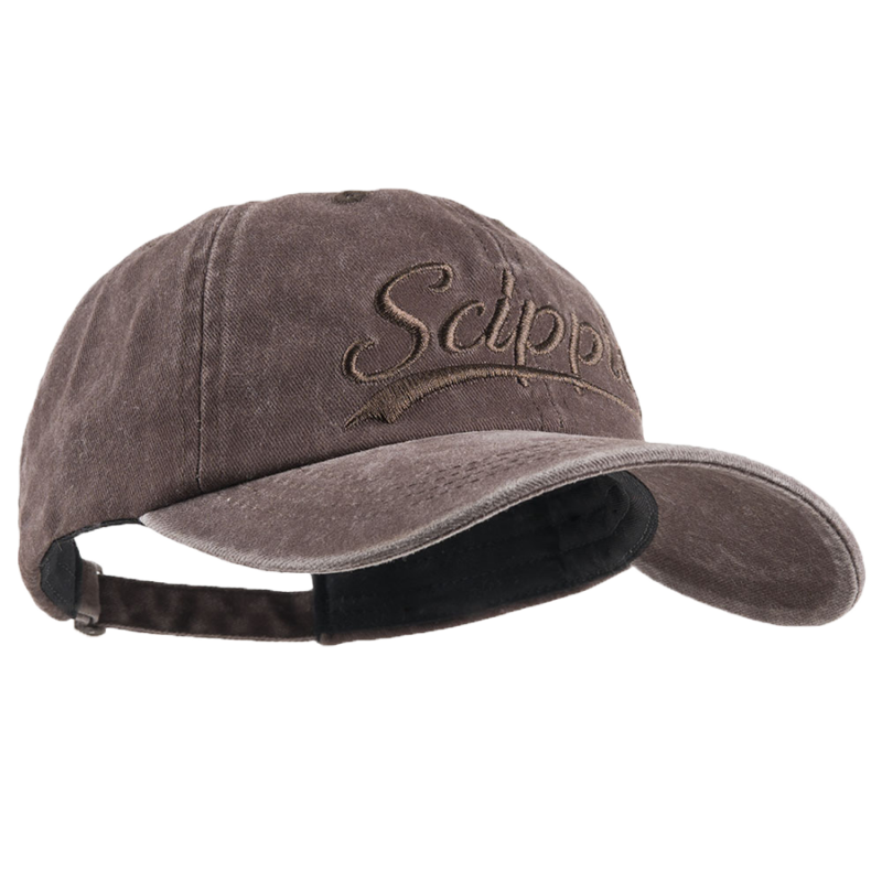 Casquette délavée marron