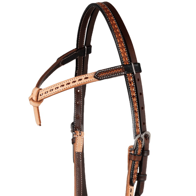 Bridon western bicolore à noeud